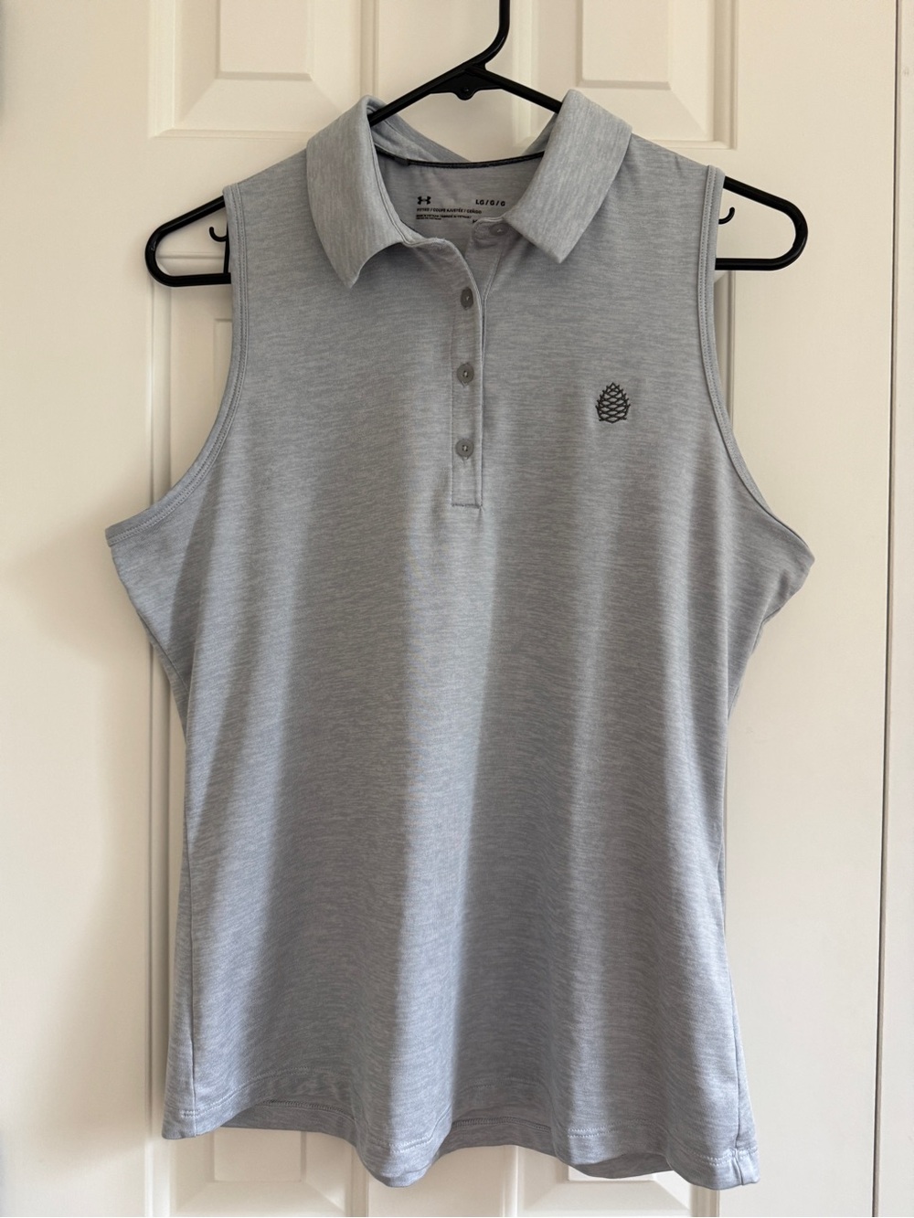 Under Armour Light Gray Sleeveless Golf Polo Tank Top